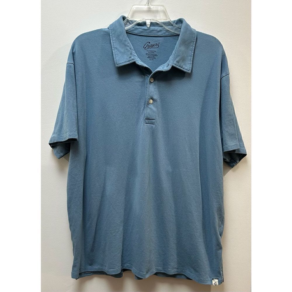Grayers men’s short sleeve blue polo size XL TG #29-0742